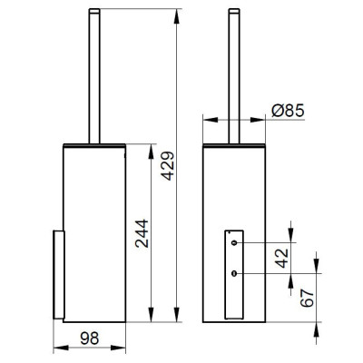 Keuco Edition 400 wc šepečio laikiklis (pasirenkamos spalvos)