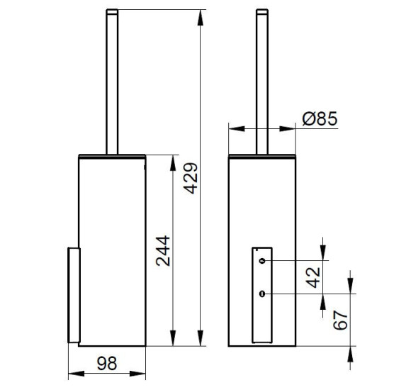 Keuco Edition 400 wc šepečio laikiklis (pasirenkamos spalvos)