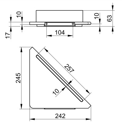 Keuco Edition 400 kampinė dušo lentyna