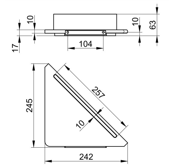 Keuco Edition 400 kampinė dušo lentyna