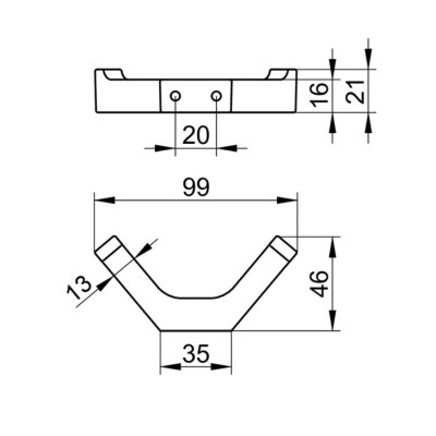 Keuco Edition 11 dvigubas rankšluosčių kabliukas (pasirenkamos spalvos)