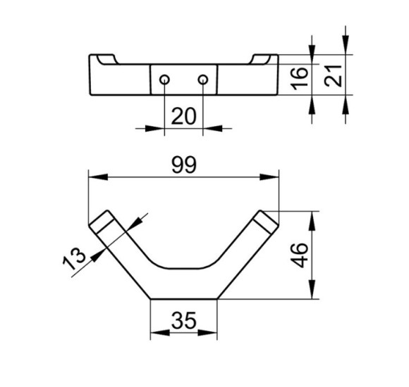 Keuco Edition 11 dvigubas rankšluosčių kabliukas (pasirenkamos spalvos)