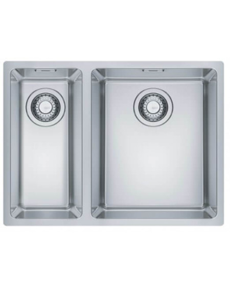 Franke MRX 160-34-19 Nerūdijančio plieno plautuvė, montuojama po stalviršiu, užkemšamas ventilis