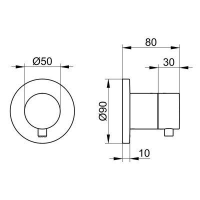 Keuco IXMO 2-jų krypčių diverteris