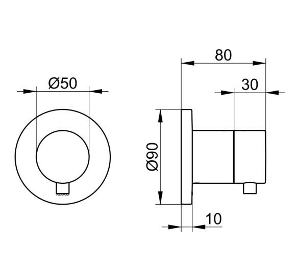 Keuco IXMO 2-jų krypčių diverteris
