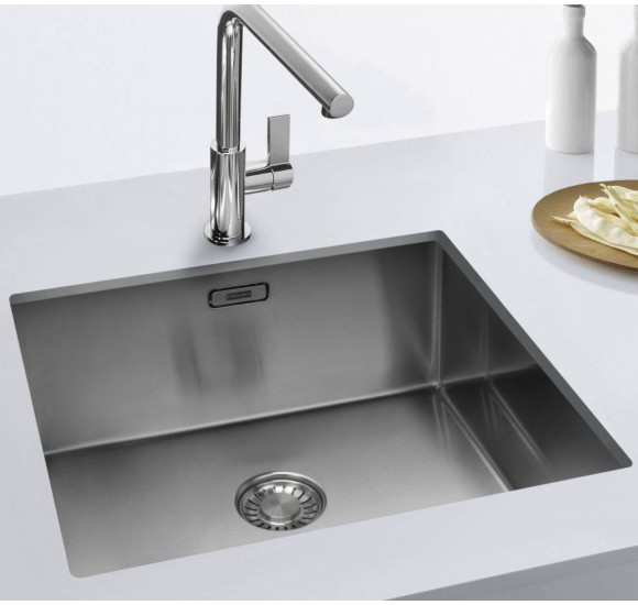 Franke MRX 110-40 nerūdijančio plieno plautuvė 44x44cm, (rankinis ventilis)