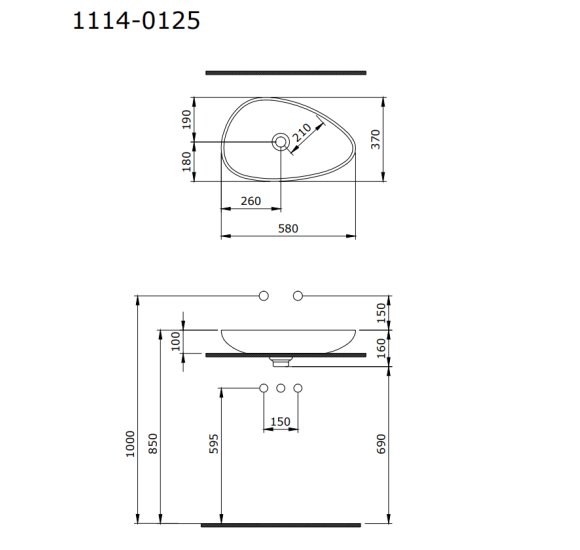 BOCCHI pastatomas praustuvas ETNA 580x370 (1114)