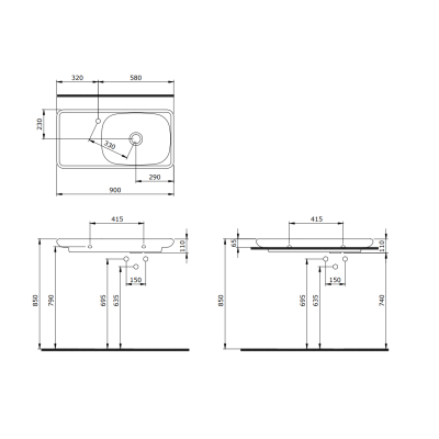 BOCCHI praustuvas Fenice 900x460 (1490)