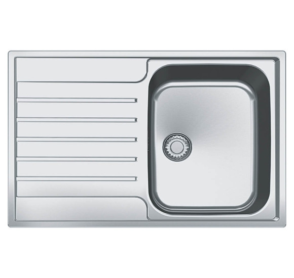 Franke AGX 211-78 G nerūdijančio plieno plautuvė, SlimTop (integruotas ekscentrinis ventilis)