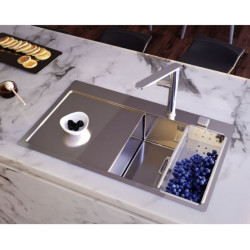 ALVEUS Stylux 50 nerudijančio plieno plautuvė, dešinė pusė