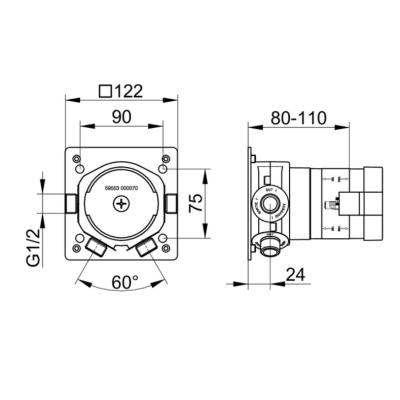 Keuco IXMO potinkinė dėžutė termostatiniam maišytuvui