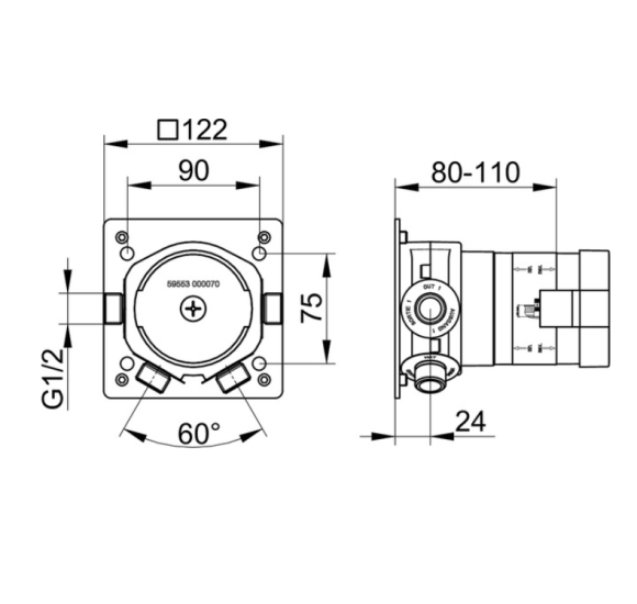 Keuco IXMO potinkinė dėžutė termostatiniam maišytuvui