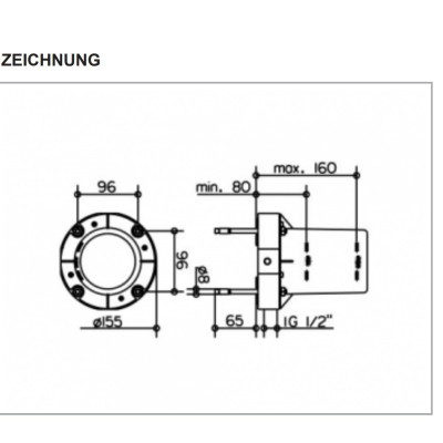Keuco vonios maišytuvo (laisvai pastatomo) potinkinė dėžutė