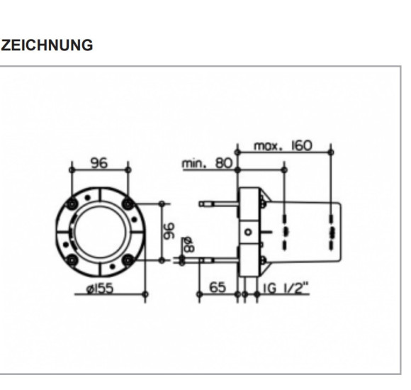 Keuco vonios maišytuvo (laisvai pastatomo) potinkinė dėžutė