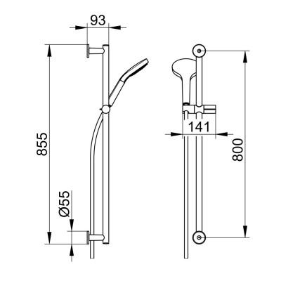 Keuco IXMO rankinio dušelio komplektas