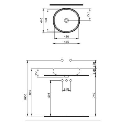 IŠPARDAVIMAS. Bocchi Strata praustuvas, blizgi balta sp., prekė iš ekspozicijos