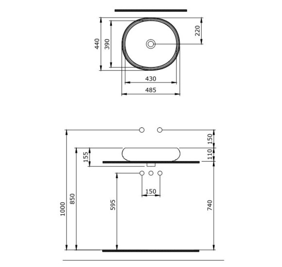 IŠPARDAVIMAS. Bocchi Strata praustuvas, blizgi balta sp., prekė iš ekspozicijos