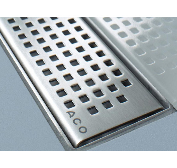 ACO ShowerDrain C nerūdijančiojo plieno grotelės. Square