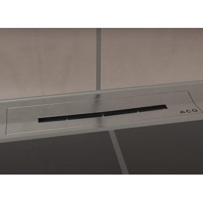 ACO ShowerDrain S+ Plates nerūdijančiojo plieno latako korpusas su grotelėmis, be trapo