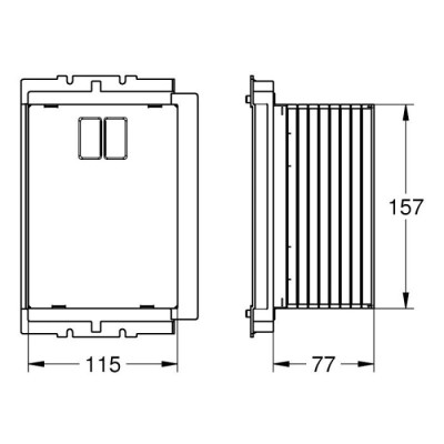 Grohe Rapid SL mygtuko montavimo liukas 40911000