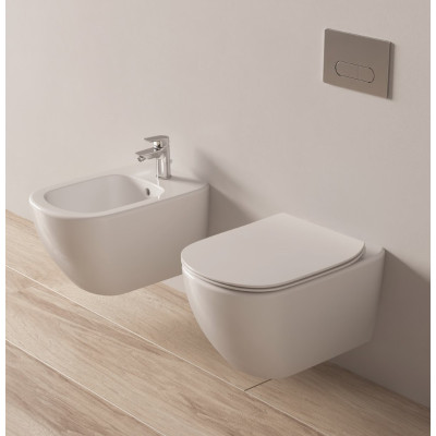 Ideal Standard Tesi "AquaBlade" pakabinamo klozeto komplektas 3in1 (Rėmas, mygtukas, klozetas)