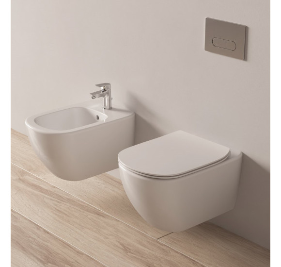 Ideal Standard Tesi "AquaBlade" pakabinamo klozeto komplektas 3in1 (Rėmas, mygtukas, klozetas)