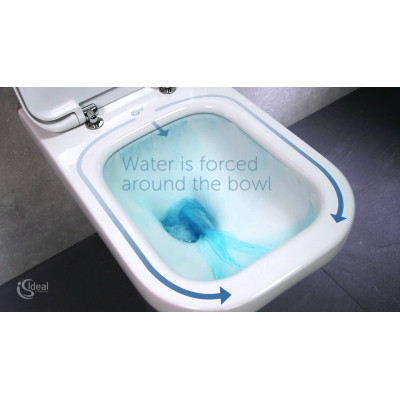 Ideal Standard Tesi "AquaBlade" pakabinamo klozeto komplektas 3in1 (Rėmas, mygtukas, klozetas)