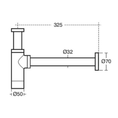 IDEAL STANDARD dekoratyvinis praustuvo sifonas G1 1/4, chromas, E0079AA
