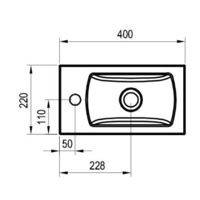 Mažas praustuvas Classic II 400 N baltas