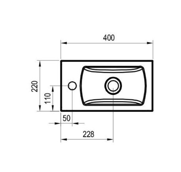 Mažas praustuvas Classic II 400 N baltas