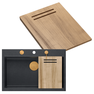 IŠPARDAVIMAS. Quadron medinė pjaustymo lentelė (uosis), 380x280 mm