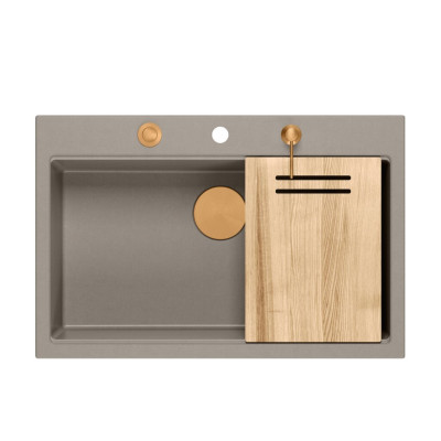 IŠPARDAVIMAS. Quadron medinė pjaustymo lentelė (uosis), 380x280 mm