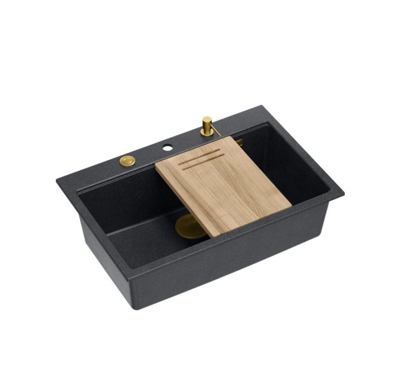 IŠPARDAVIMAS. Quadron medinė pjaustymo lentelė (uosis), 380x280 mm