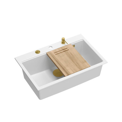 IŠPARDAVIMAS. Quadron medinė pjaustymo lentelė (uosis), 380x280 mm