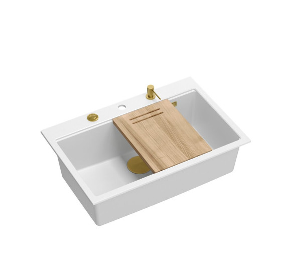 IŠPARDAVIMAS. Quadron medinė pjaustymo lentelė (uosis), 380x280 mm