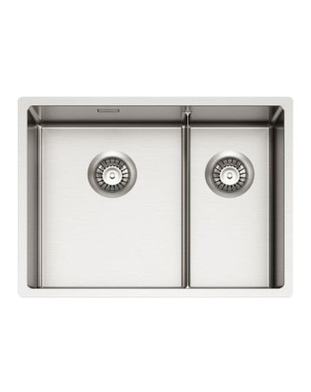 ALVEUS Nox 90 dviguba nerūdijančio plieno plautuvė (kairė)