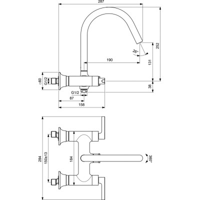 Ideal Standard Joy Neo vonios/dušo maišytuvas, BD161, pasirenkama spalva