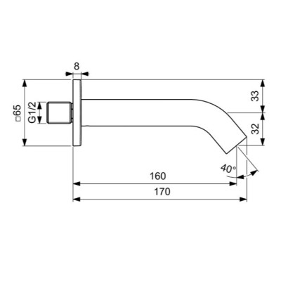 Ideal Standard Joy Neo vonios maišytuvo snapas, BD170, pasirenkama spalva