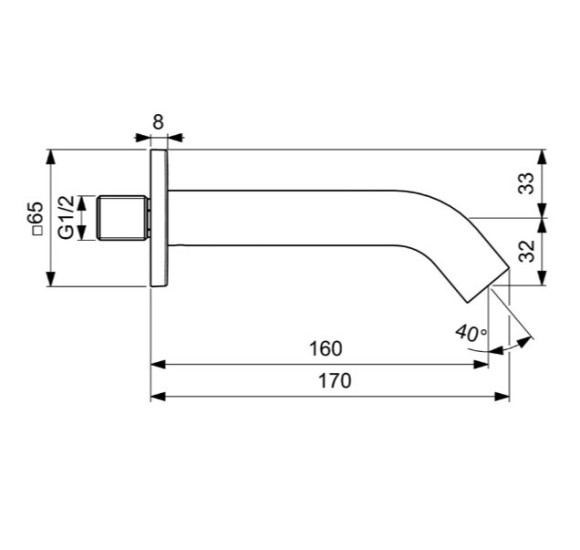 Ideal Standard Joy Neo vonios maišytuvo snapas, BD170, pasirenkama spalva
