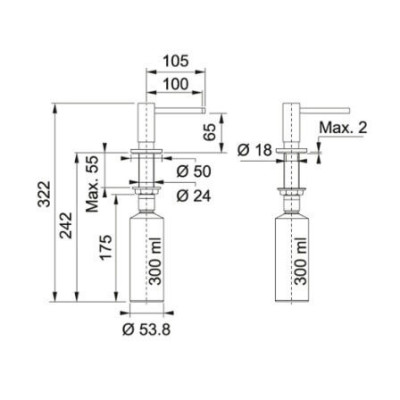 Franke Active Plus dozatorius