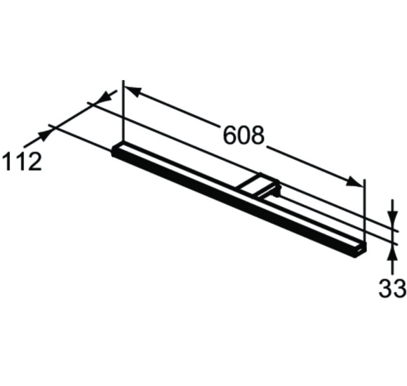 Ideal Standard Pandora LED šviestuvas veidrodžiui, 12 W, 220-240 V, T32, pasirenkamas plotis