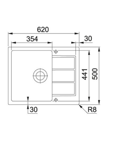 Franke S2D 611-62 tectonite plautuvė, užkemšamas ventilis, pasirenkama spalva