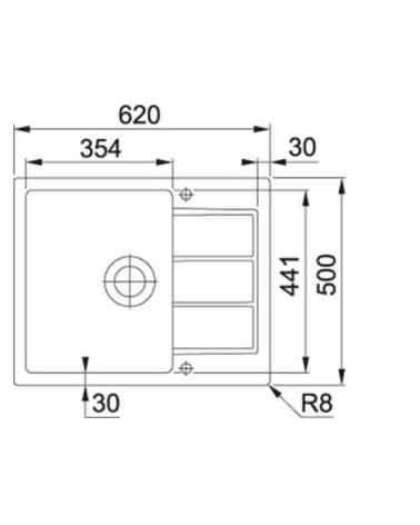 Franke S2D 611-62 tectonite plautuvė, užkemšamas ventilis, pasirenkama spalva