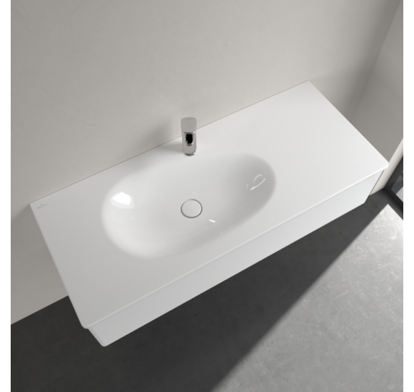 Villeroy & Boch Antao pakabinamas/montuojamas ant baldų praustuvas 120 cm, su skyle maišytuvui, ViFlow, pasirenkama spalva