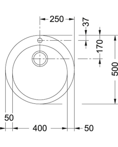 Tectonite apvali plautuvė Franke SINGLE 1, pasirenkama spalva