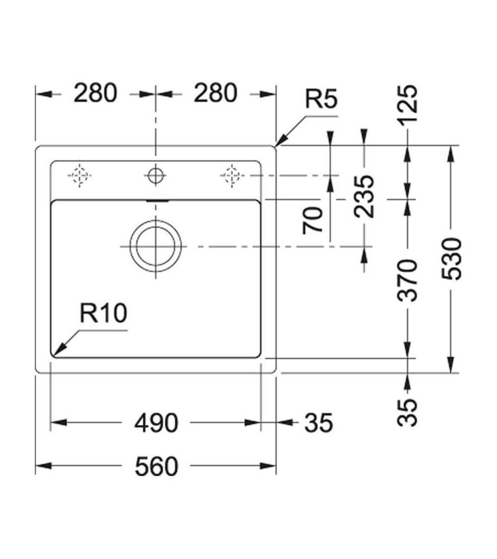 Franke SID 610 Tectonite plautuvė, užkemšamas ventilis, pasirenkama spalva
