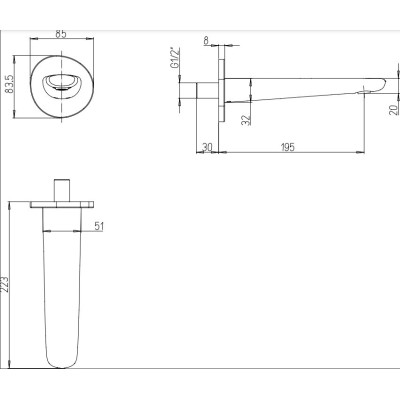 Villeroy & Boch Antao vonios pripildymo snapas, chromo spalvos