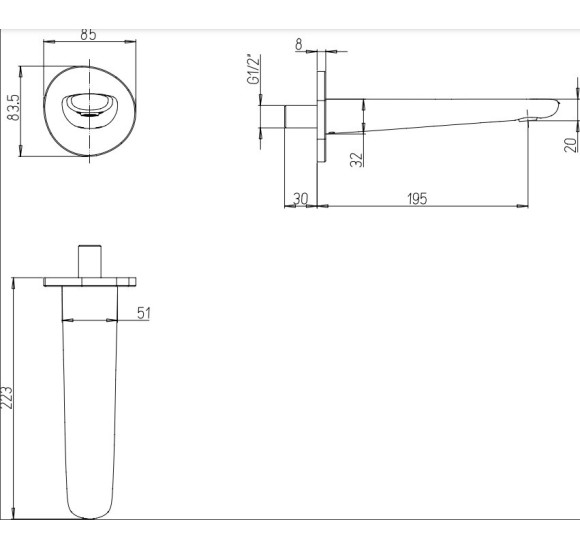 Villeroy & Boch Antao vonios pripildymo snapas, chromo spalvos