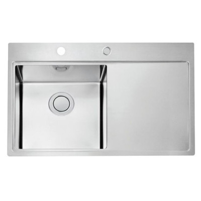 ALVEUS Pure Up 40 nerūdijančio plieno plautuvė (kairė)