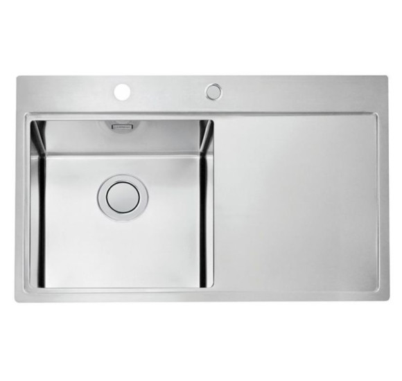 ALVEUS Pure Up 40 nerūdijančio plieno plautuvė (kairė)